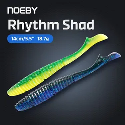 NOEBY Rhythm Shad swimbait de vinilo con cabeza plomada