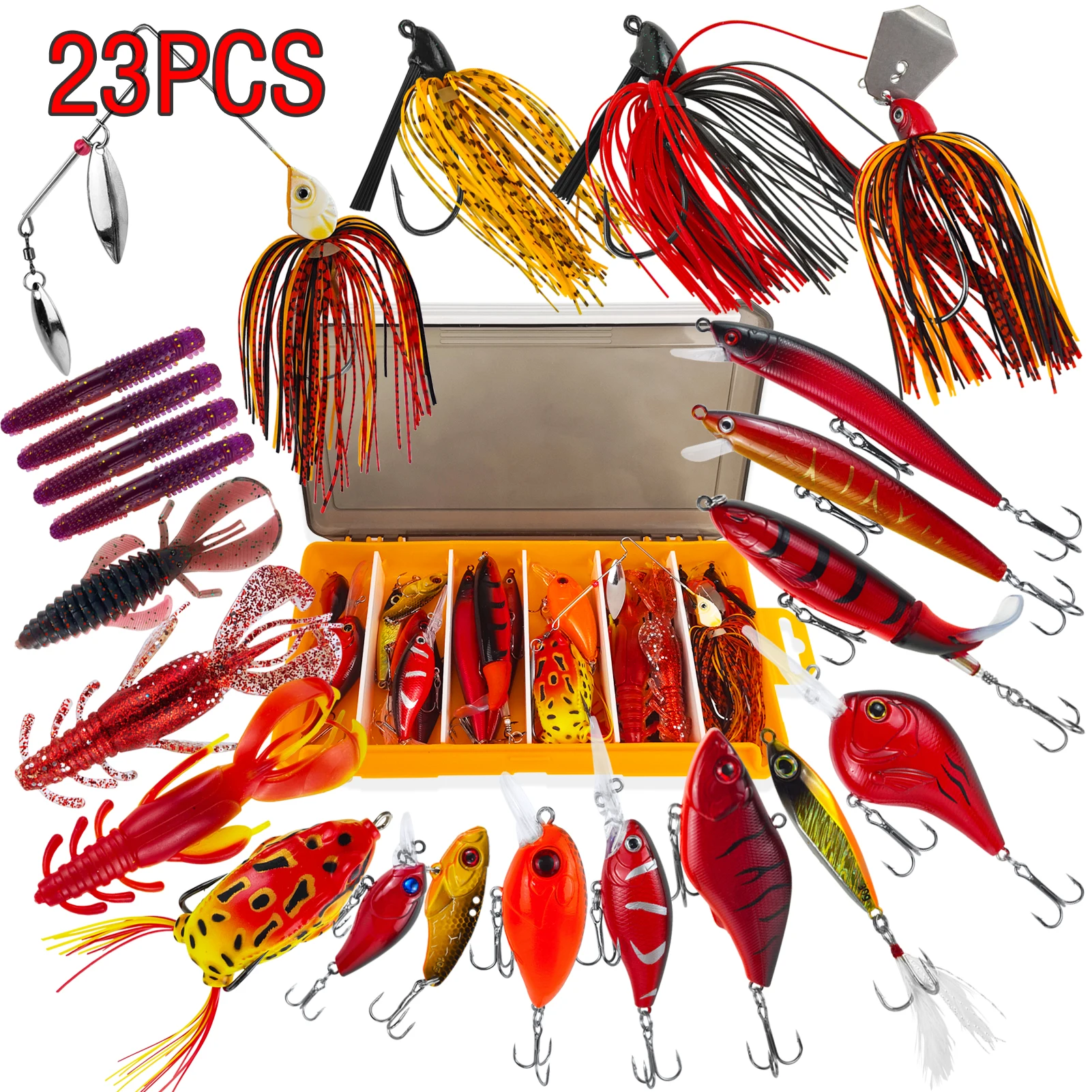 FREE FISHER Kit señuelos duros para pez rojo – crankbait - imagen 3
