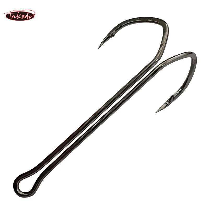 Anzuelo triangular doble vástago largo Takedo SDL-38BC para rana