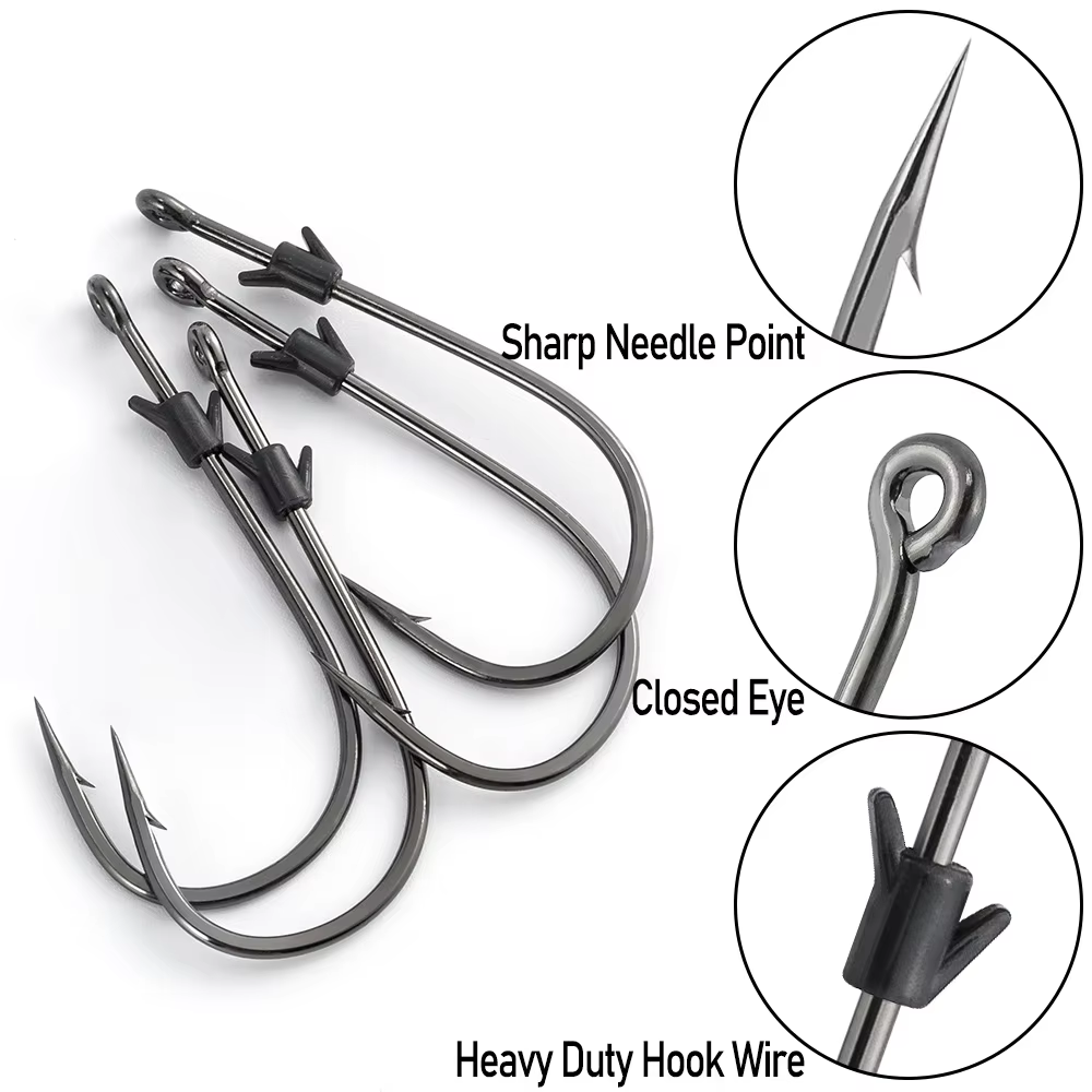 Anzuelo Baitholder doble arco 2/0-4/0 para Neko Rig y vinilo - imagen 2