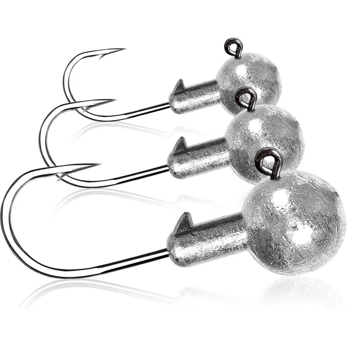 Anzuelos de pesca con cabeza plomo para lubina y carpa