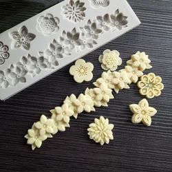 Molde silicona para vinilos suaves - forma flor circular