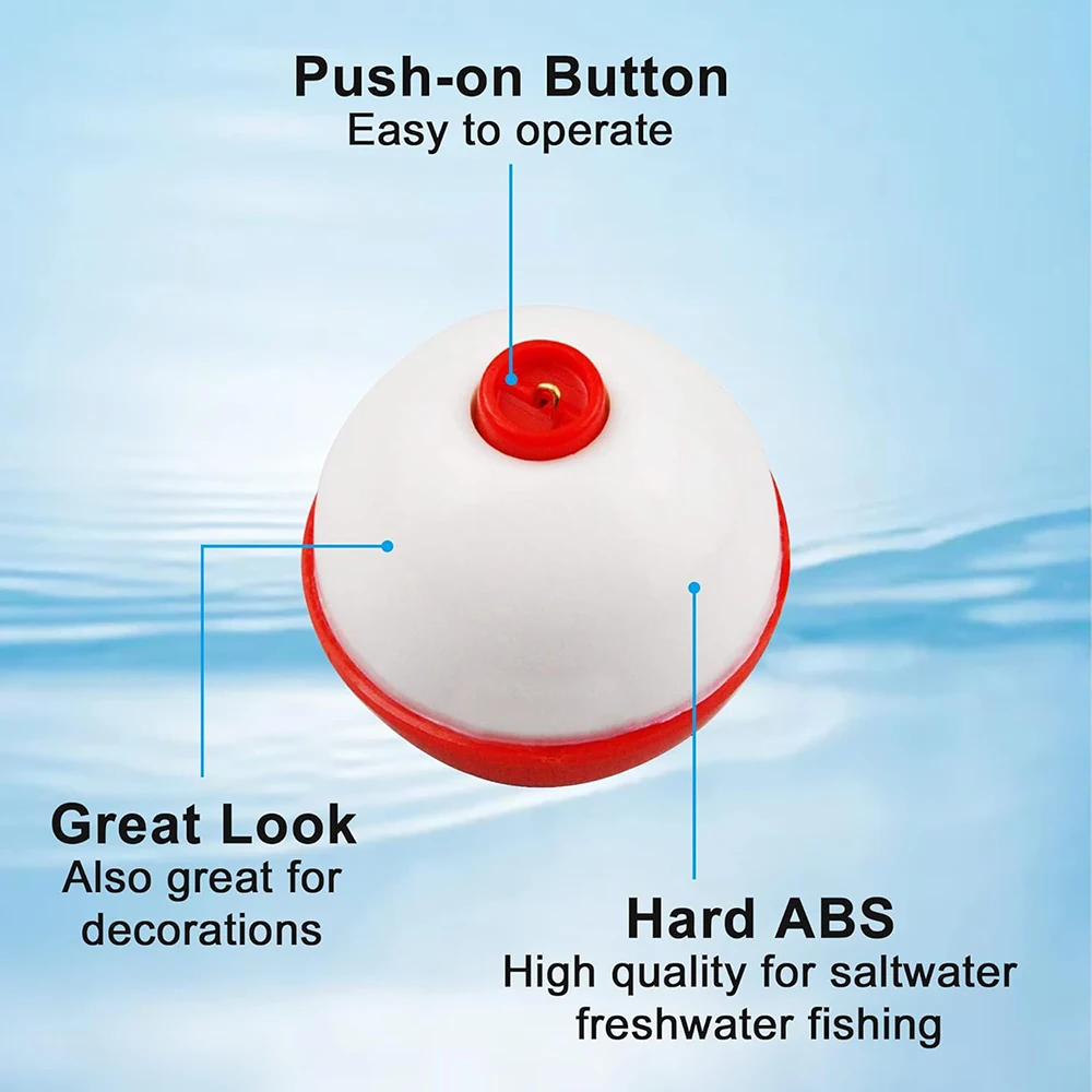 Flotador deslizante ABS rojo y blanco durable para pesca - imagen 3