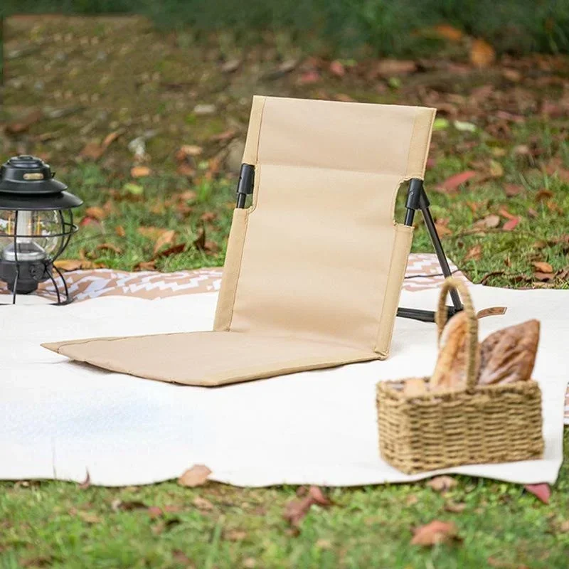 Silla plegable camping con respaldo acolchado portátil para pesca - imagen 3