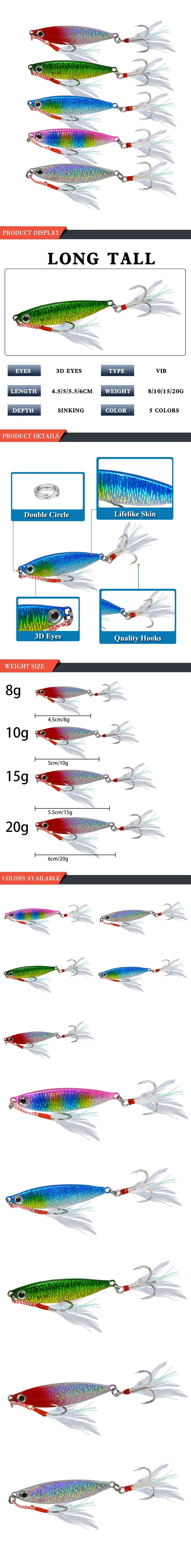 Señuelo WEIHE para jigging con ojos 3D