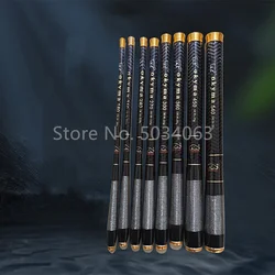 Caña pescar carbono telescópica portátil 1.8-7.2m carpa agua dulce