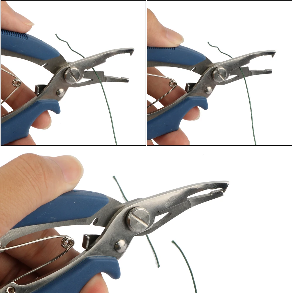 Alicates de pesca acero inoxidable con cortador de línea y funda - imagen 4