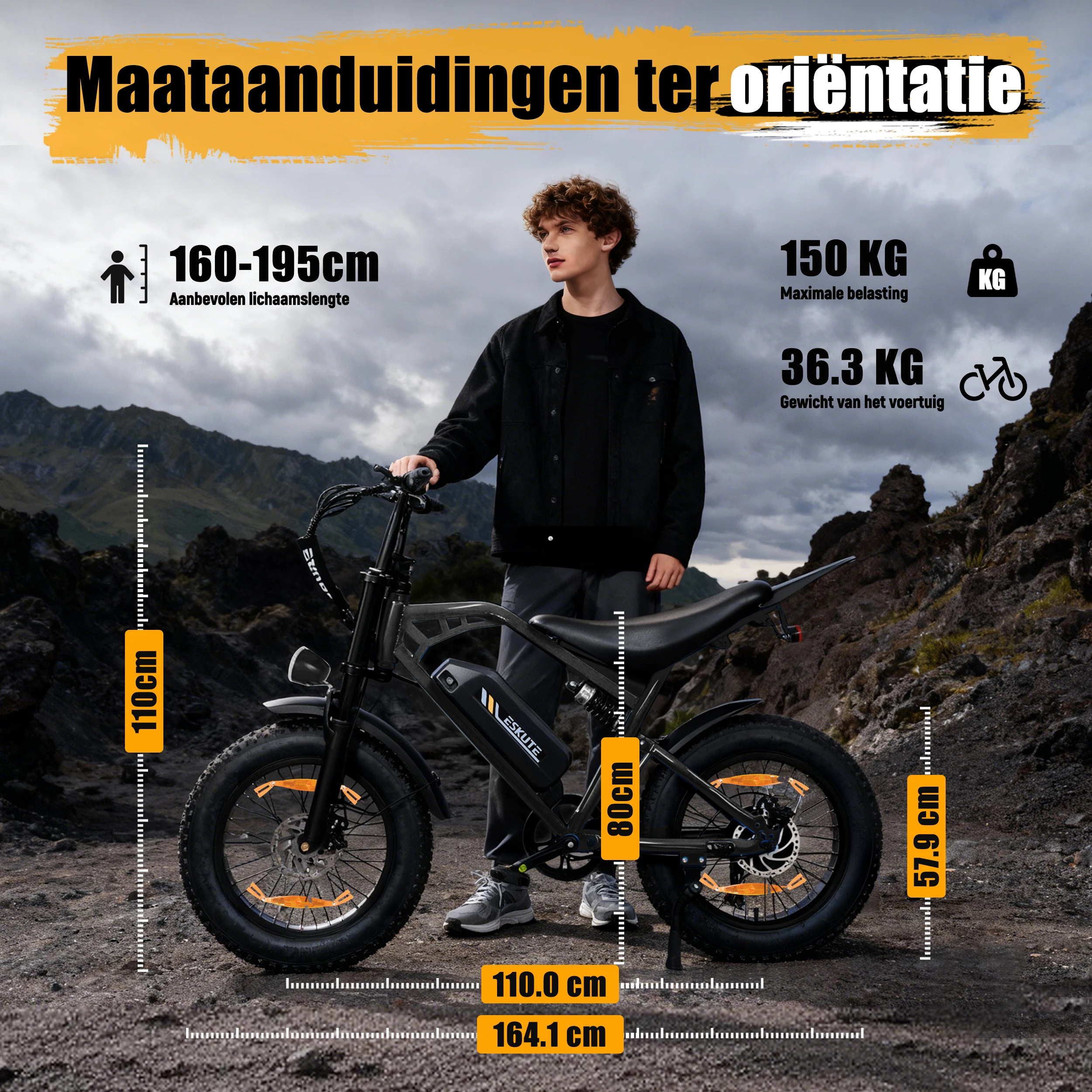 Bicicleta eléctrica todoterreno con neumáticos anchos ciudad-montaña - imagen 4
