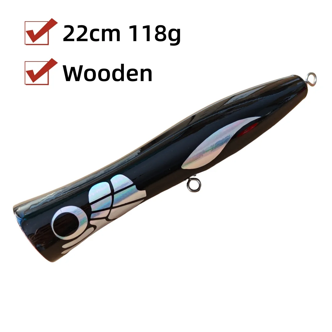 Swolfy Popper de madera para lucio en superficie - señuelo duro - imagen 4