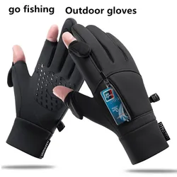 Guantes de pesca invierno impermeables – 2 dedos para clima frío