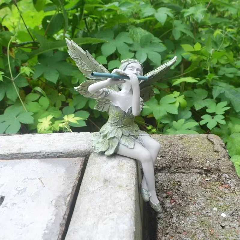 Estatua de jardín Hada Flautista Resina - imagen 2