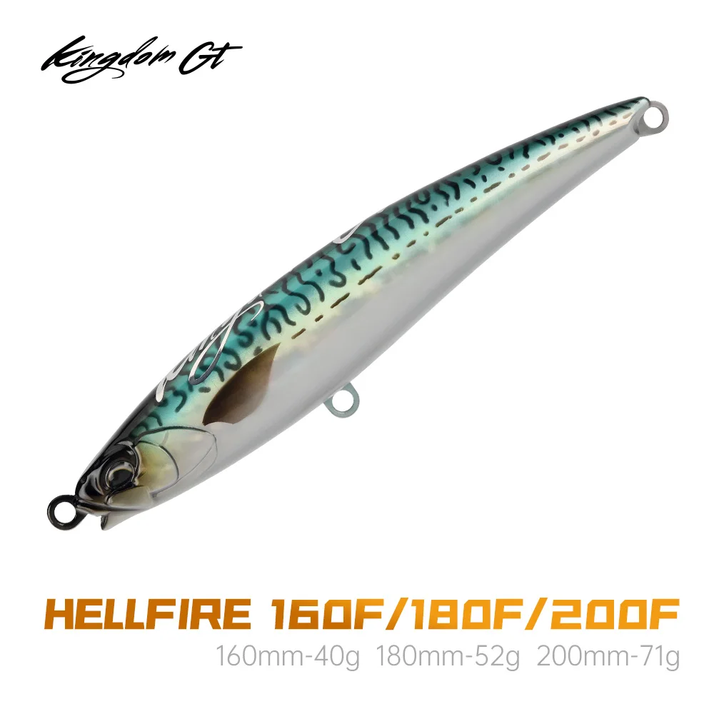 Kingdom GT Hellfire – Señuelo duro flotante Acción Z para agua salada