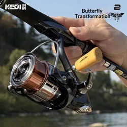 KEDI Huadie II carrete giratorio en fibra de carbono para pesca