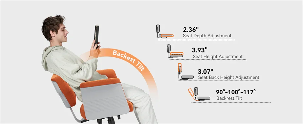 Bandeja ajustable para portátil con portavasos ocultos en silla Newtral FF
