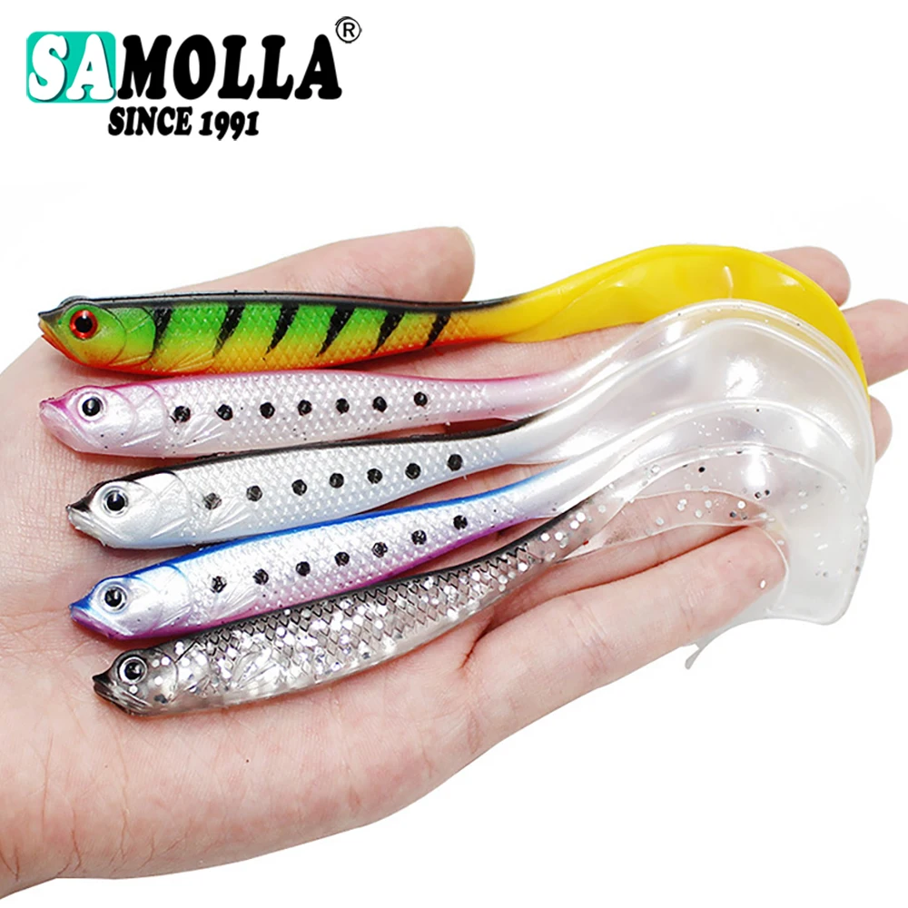 Vinilos cola larga flexibles y realistas para pesca de lubina - imagen 3