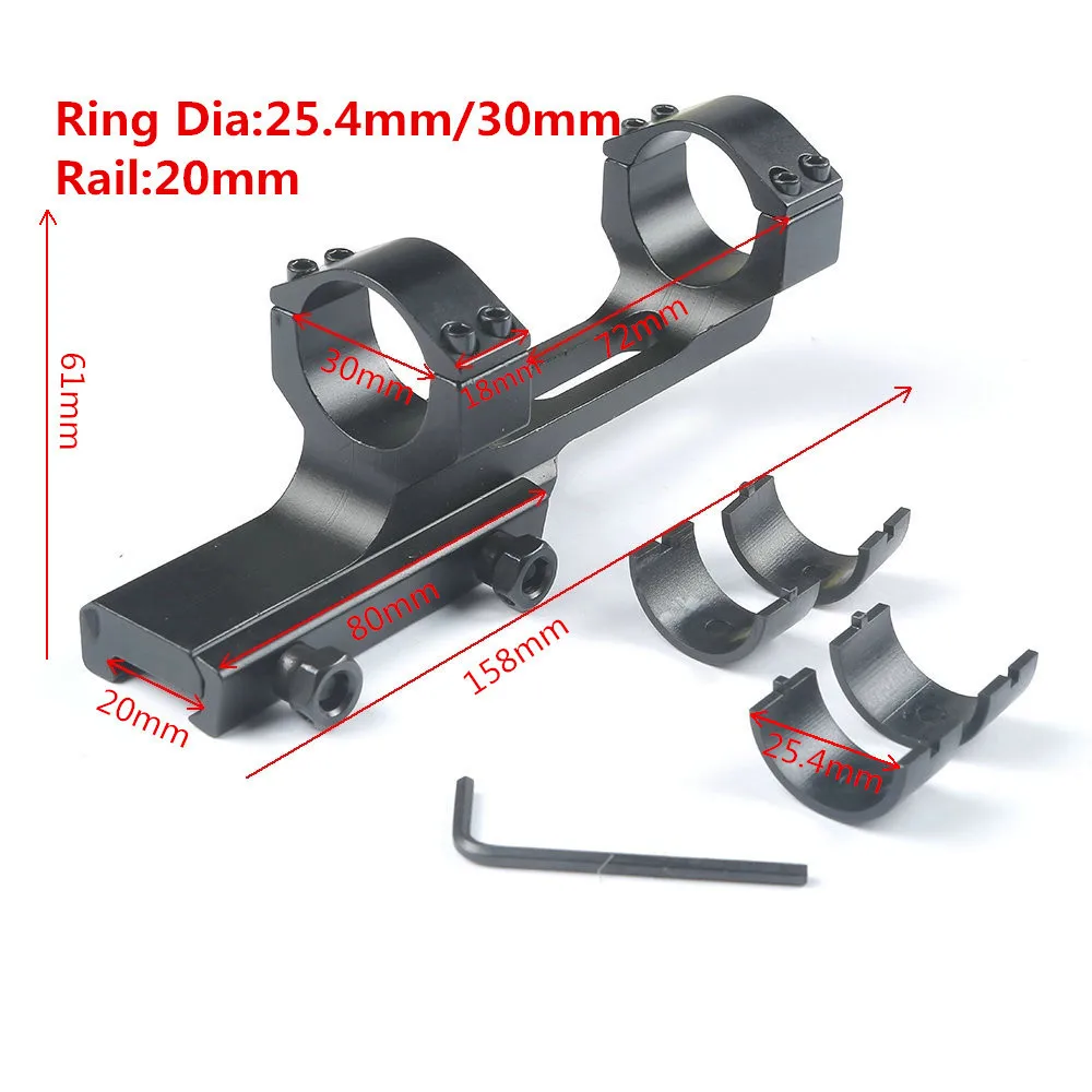 MIZUGIWA Anillas QD para visor con montaje Picatinny desplazado