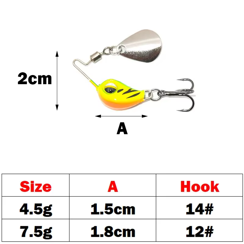 VIB Micro Señuelo Metal Spinner – Cuchara giratoria - imagen 4