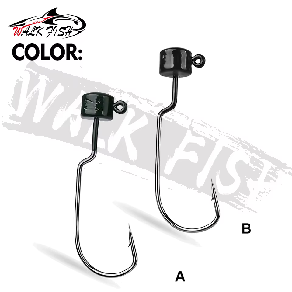 WALK FISH Jig Head con púas – para vinilo insecto marino - imagen 4