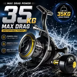Carrete de Surfcasting MBLN para Agua Salada con Freno Potente