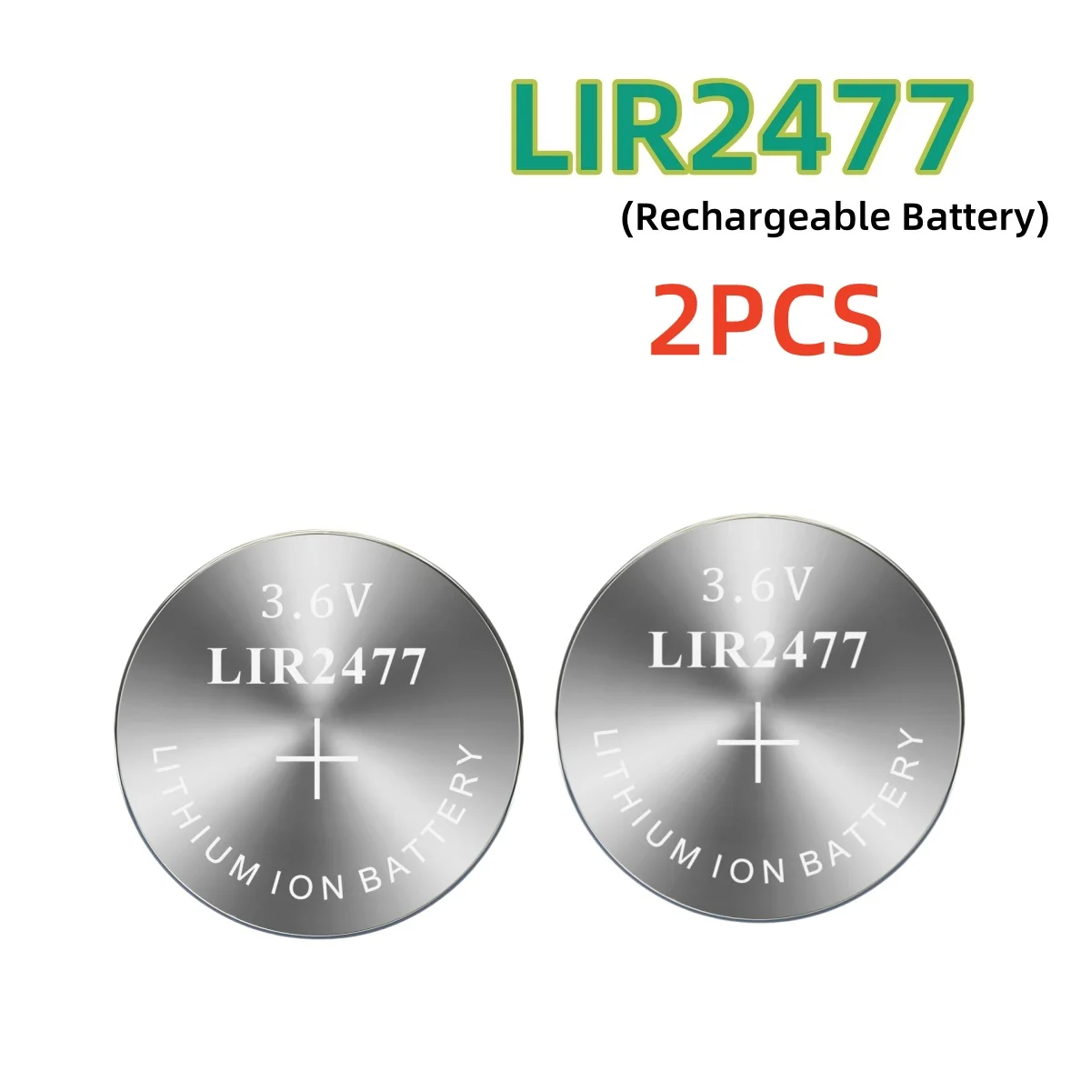 Batería de botón recargable CR2477 LIR2477 para reloj - imagen 4