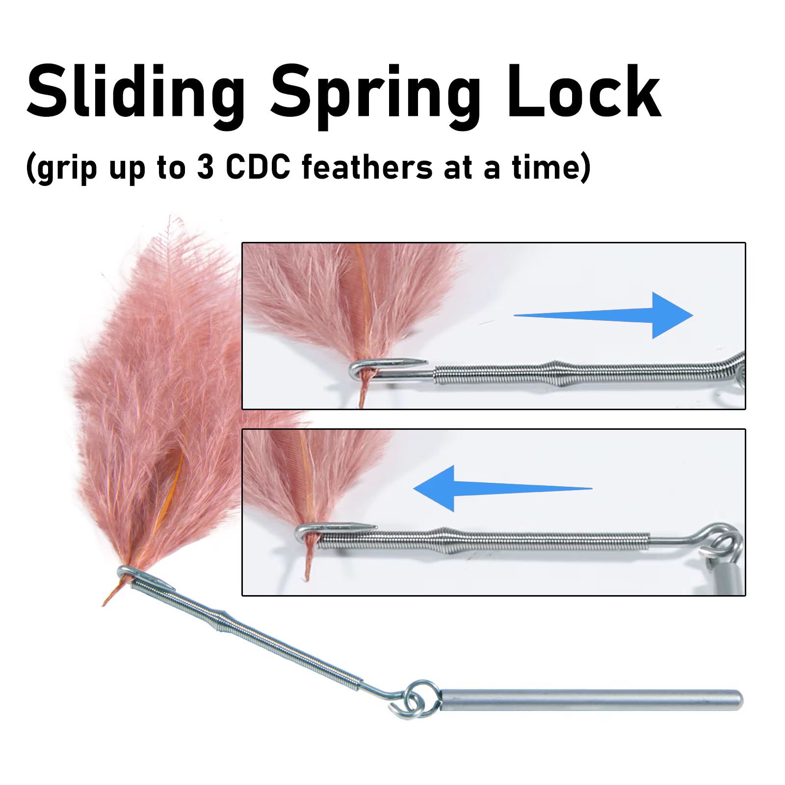 Dr.Fish Pinzas Hackle Acero Inoxidable para Atado de Moscas CDC - imagen 2
