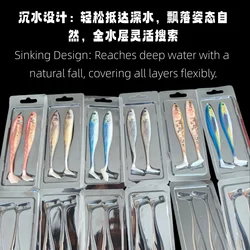 Señuelo minnow duro 3D con ojos simulados para agua salada y dulce