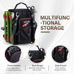 Mochila de pesca Goture 900D impermeable con bandejas y eslinga