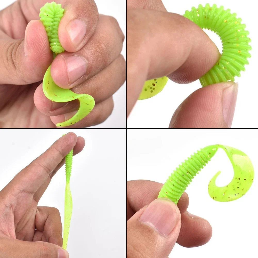 GOBAIT Vinilos Cola T con Jig Head para pesca - imagen 3