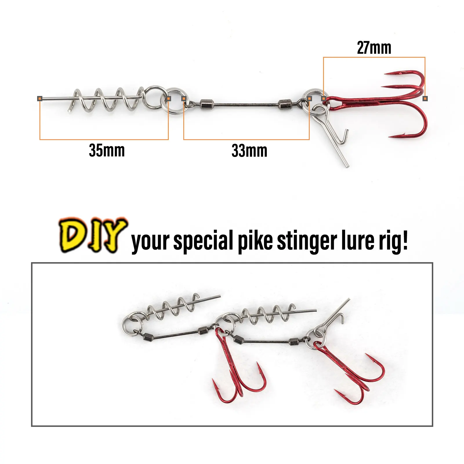 Kit Aparejos Acero Inoxidable para Lucio Lubina Perca - imagen 5