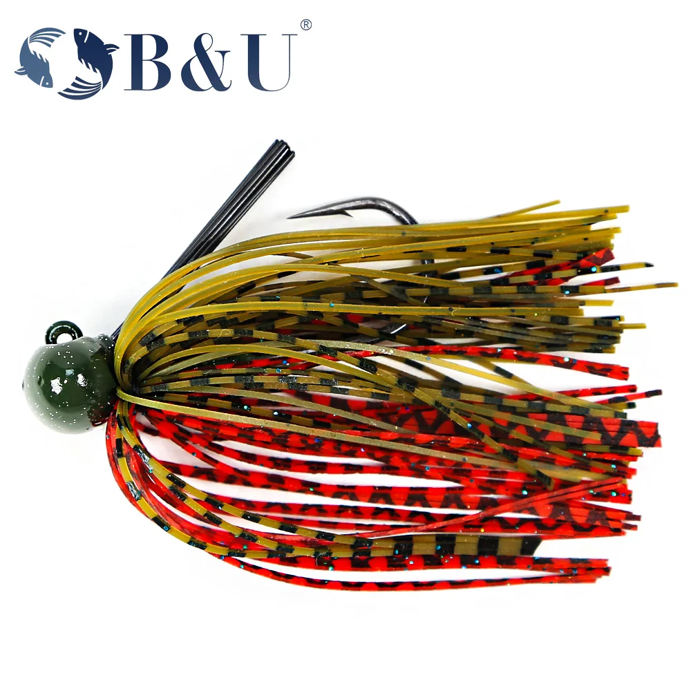 B & U Football Jig – Señuelo para lubina con anzuelo afilado y acción vibrante