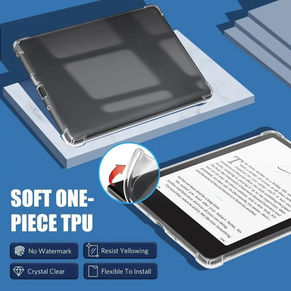 Funda protectora TPU Kindle Paperwhite – Carcasa transparente antivibraciones - imagen 4