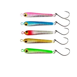 Señuelo metálico con anzuelo simple para peces pequeños