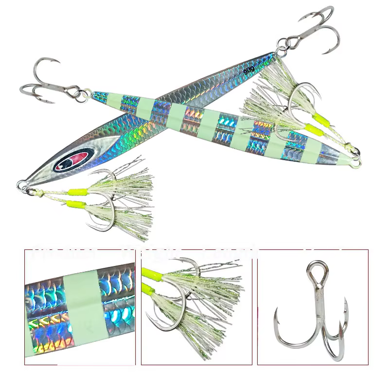 Jig Vertical Señuelo AS Fast Glow para Pesca en Mar