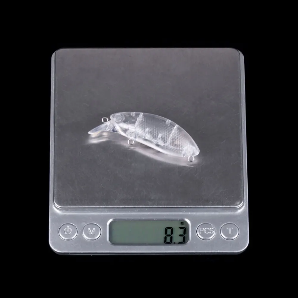 Lote completo de 10 crankbaits sin pintar ABS transparente