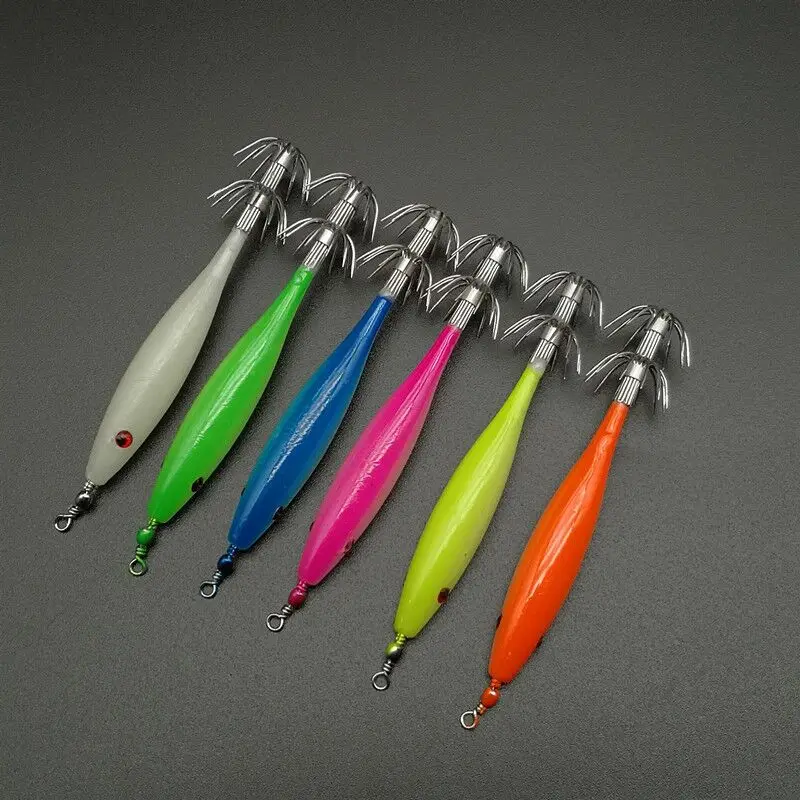 Set de 5 señuelos luminosos en bolsa