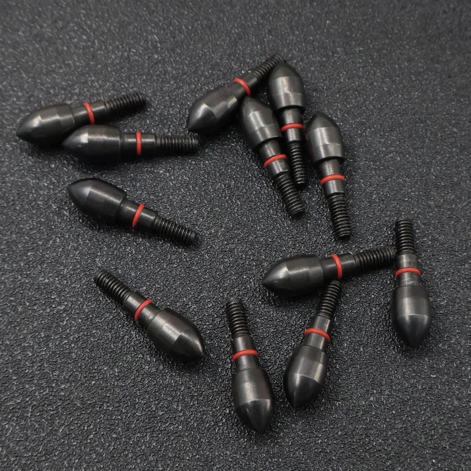 Puntas de flecha roscadas de metal negro esféricas para carbono - imagen 5