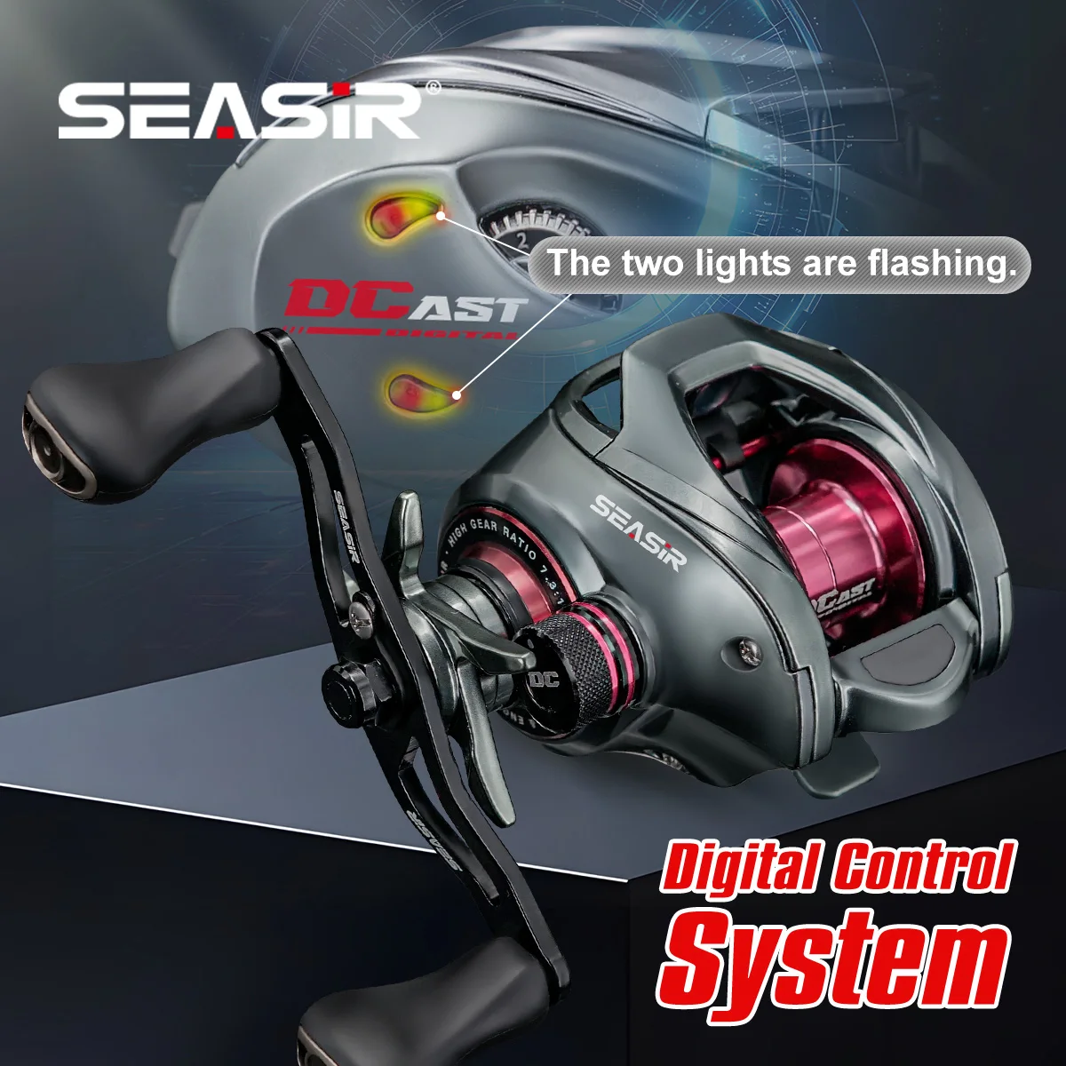 Seasir Dcast DC – Carrete baitcasting agua dulce 7,3:1