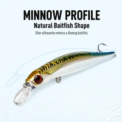 Señuelo Minnow hundimiento Dark Skerry para lubina de larga distancia