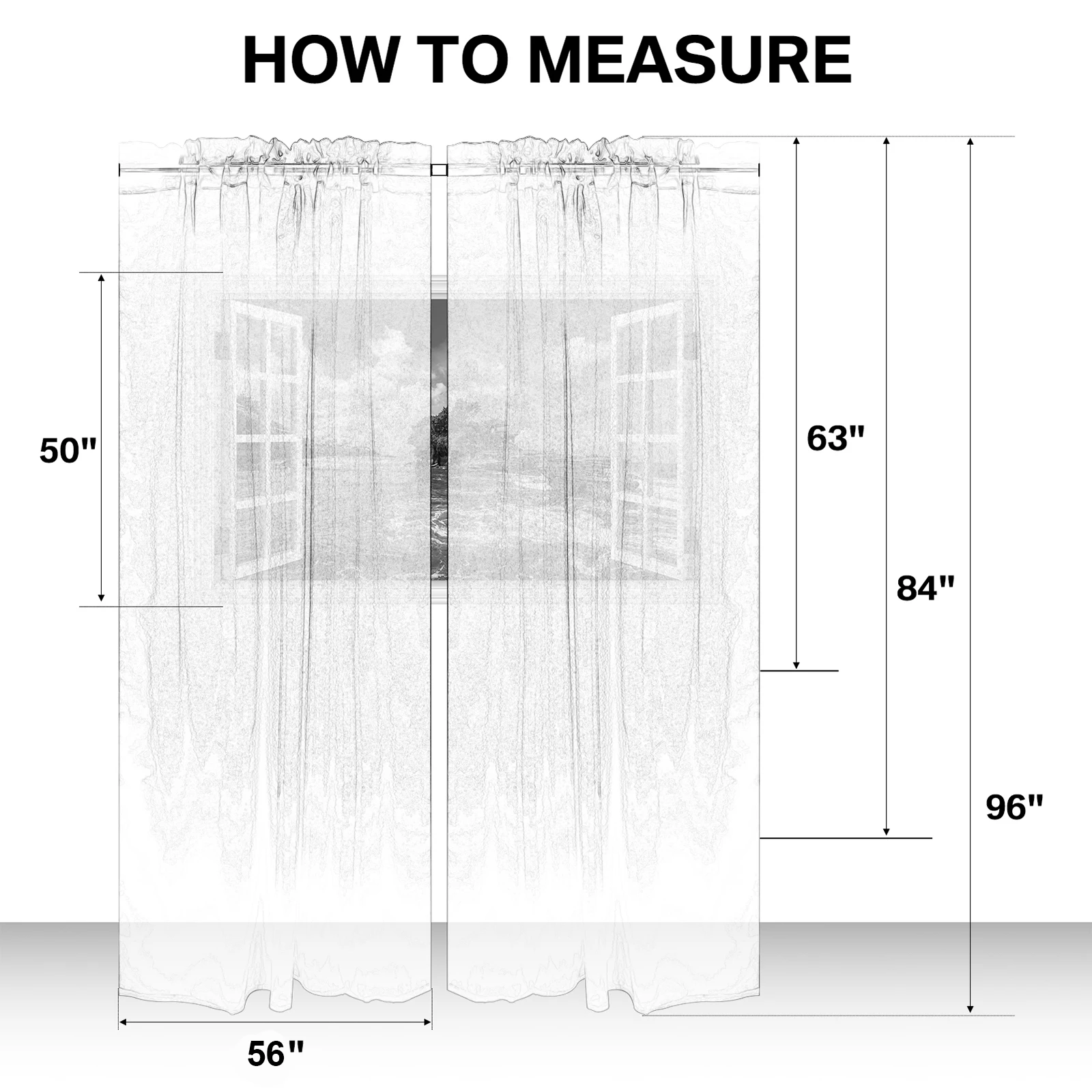Cortinas semitransparentes blancas para privacidad: filtran luz - imagen 4