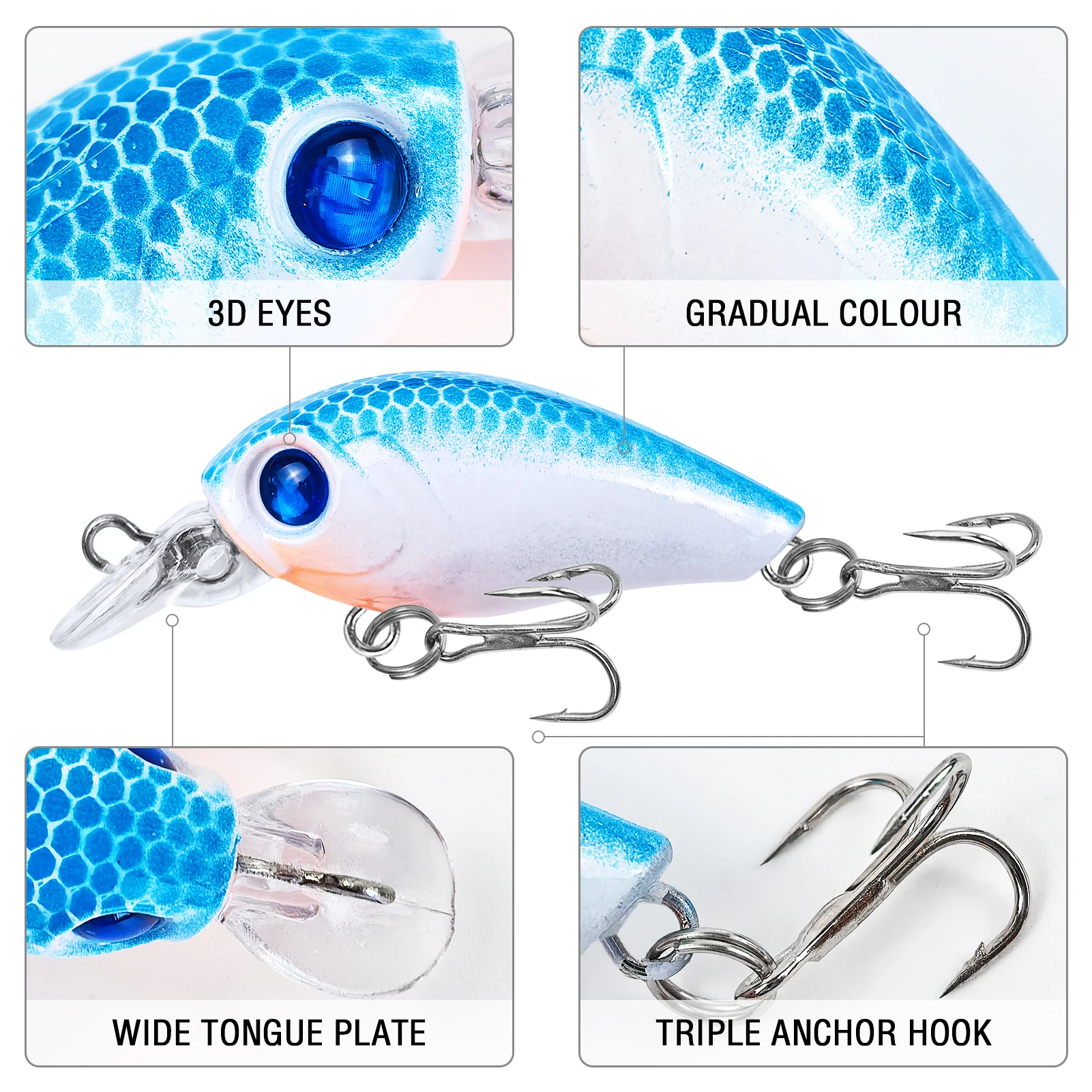 Crankbaits FREE FISHER para lubina y trucha micro swimbait - imagen 4