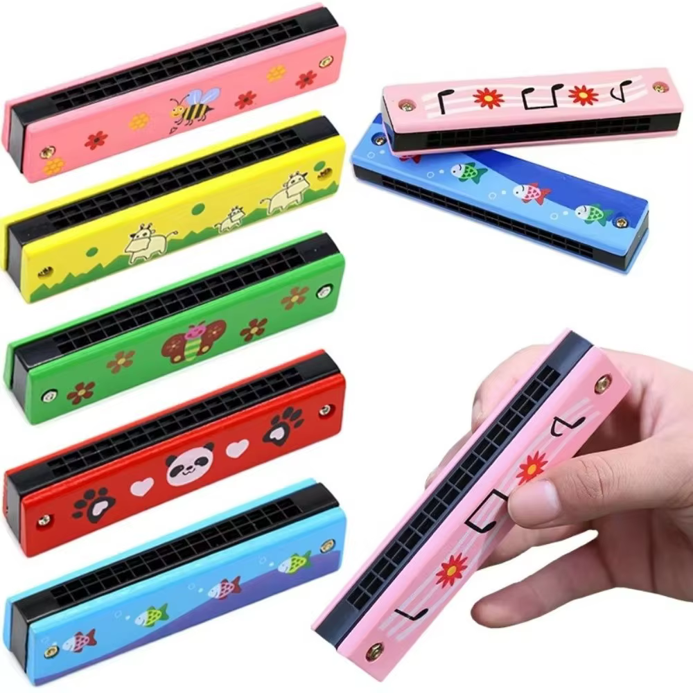 Melódica infantil de madera con dibujos animados y colores - imagen 5
