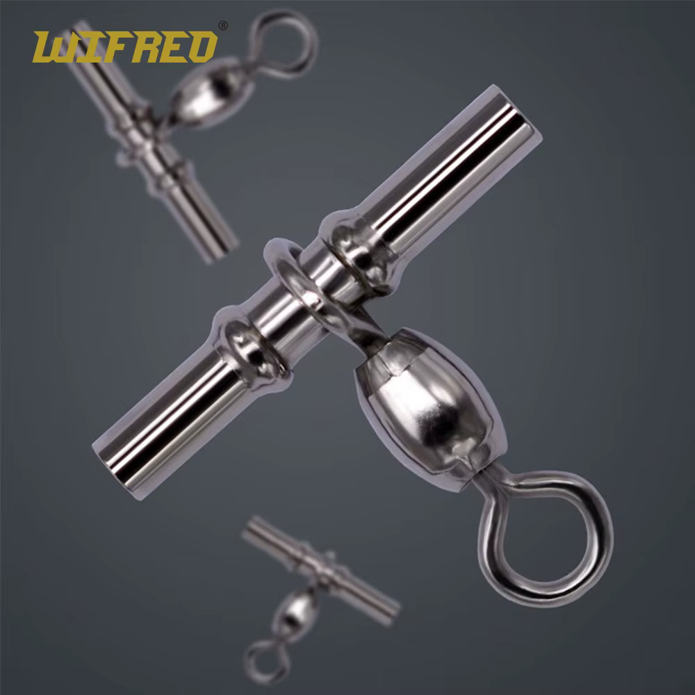 Conector Swivel 3 vías acero inoxidable pesca alta resistencia - imagen 2