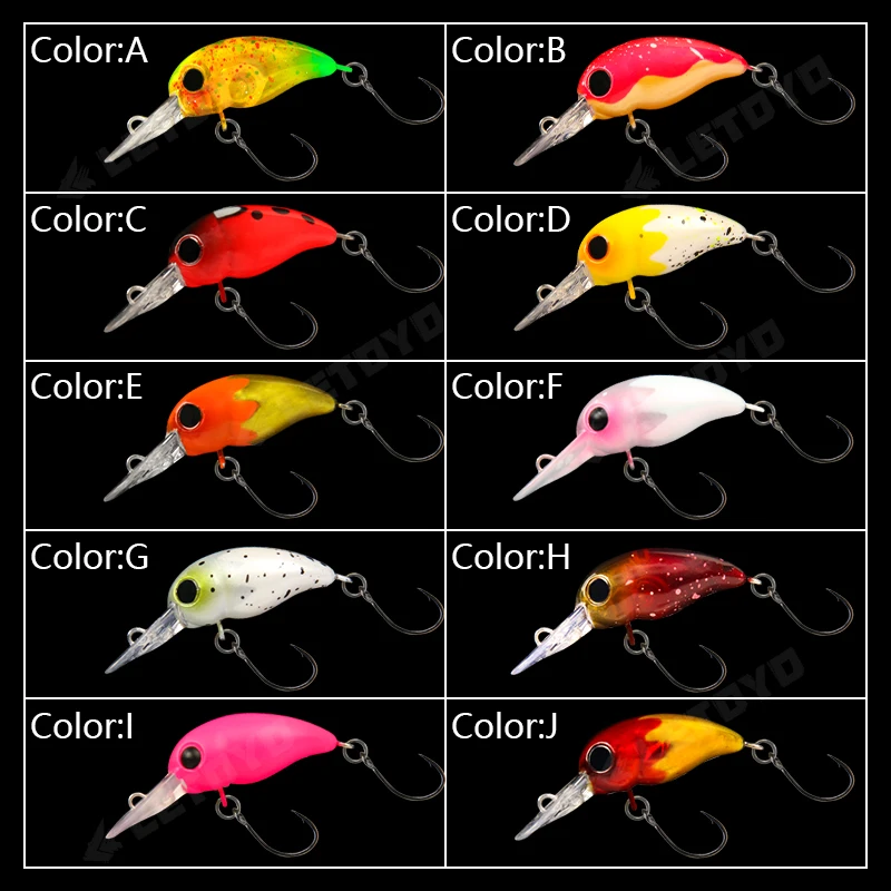 LETOYO Señuelo para Trucha – Mini Crankbait Área Lubina - imagen 5
