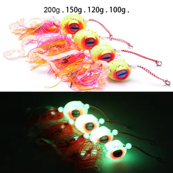 Jig de plomo de hierro luminoso para pesca en aguas profundas