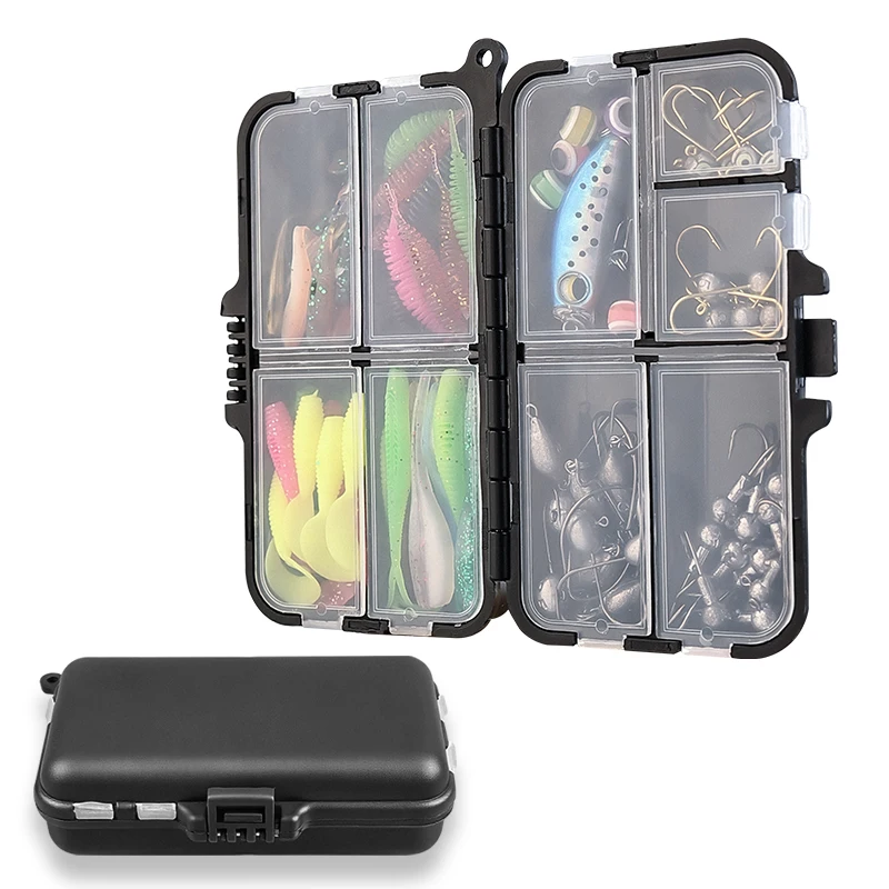 Kit de señuelos blandos y anzuelos swimbait realista en caja - imagen 2