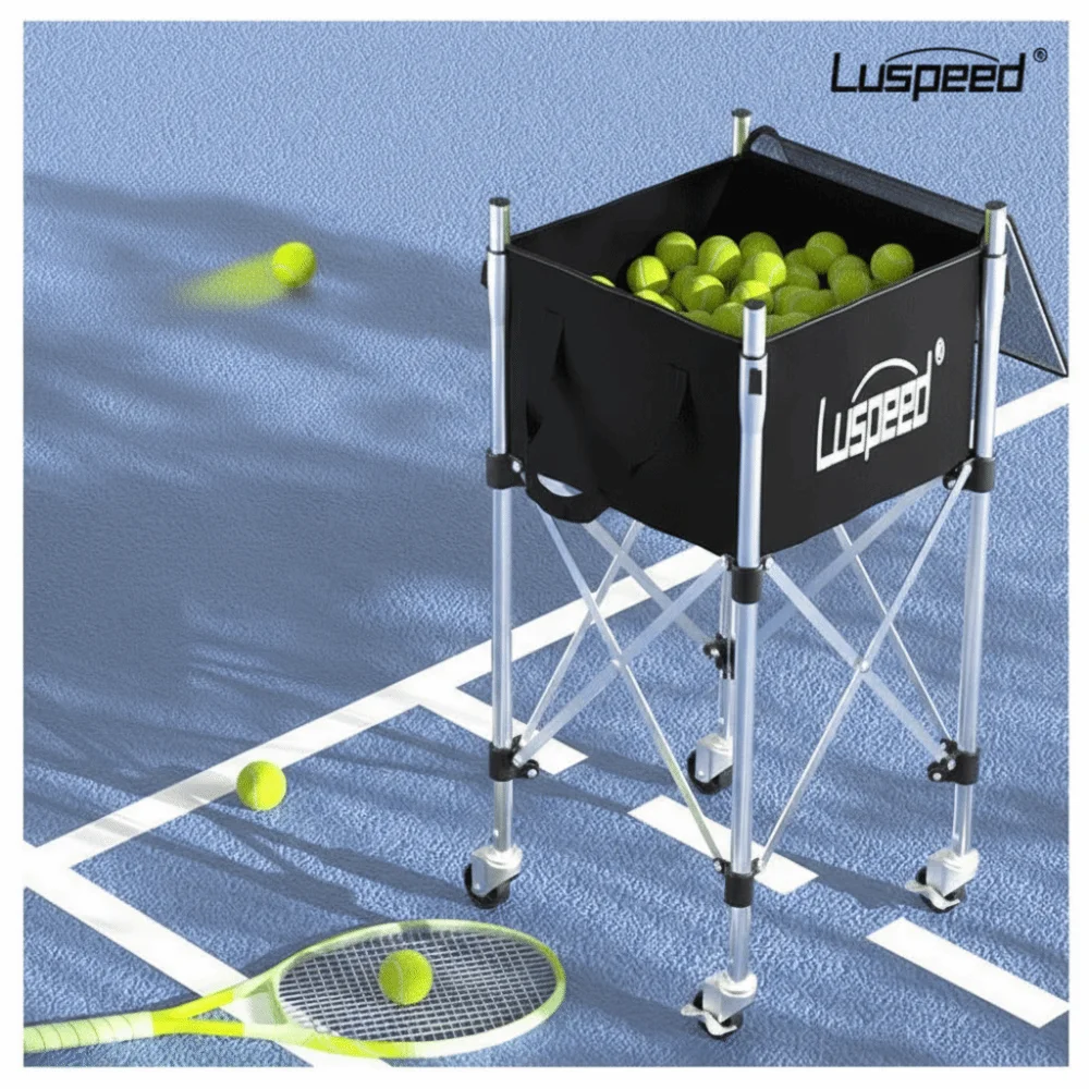 Carrito de tenis Luspeed con inserto de pelotas y acero inoxidable - imagen 5