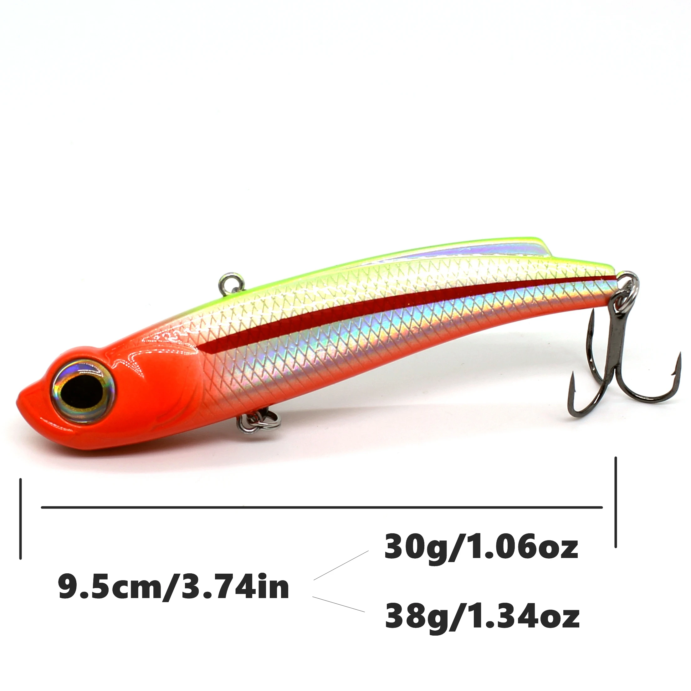 AOCLU Wobbler VIB 95mm vista lateral