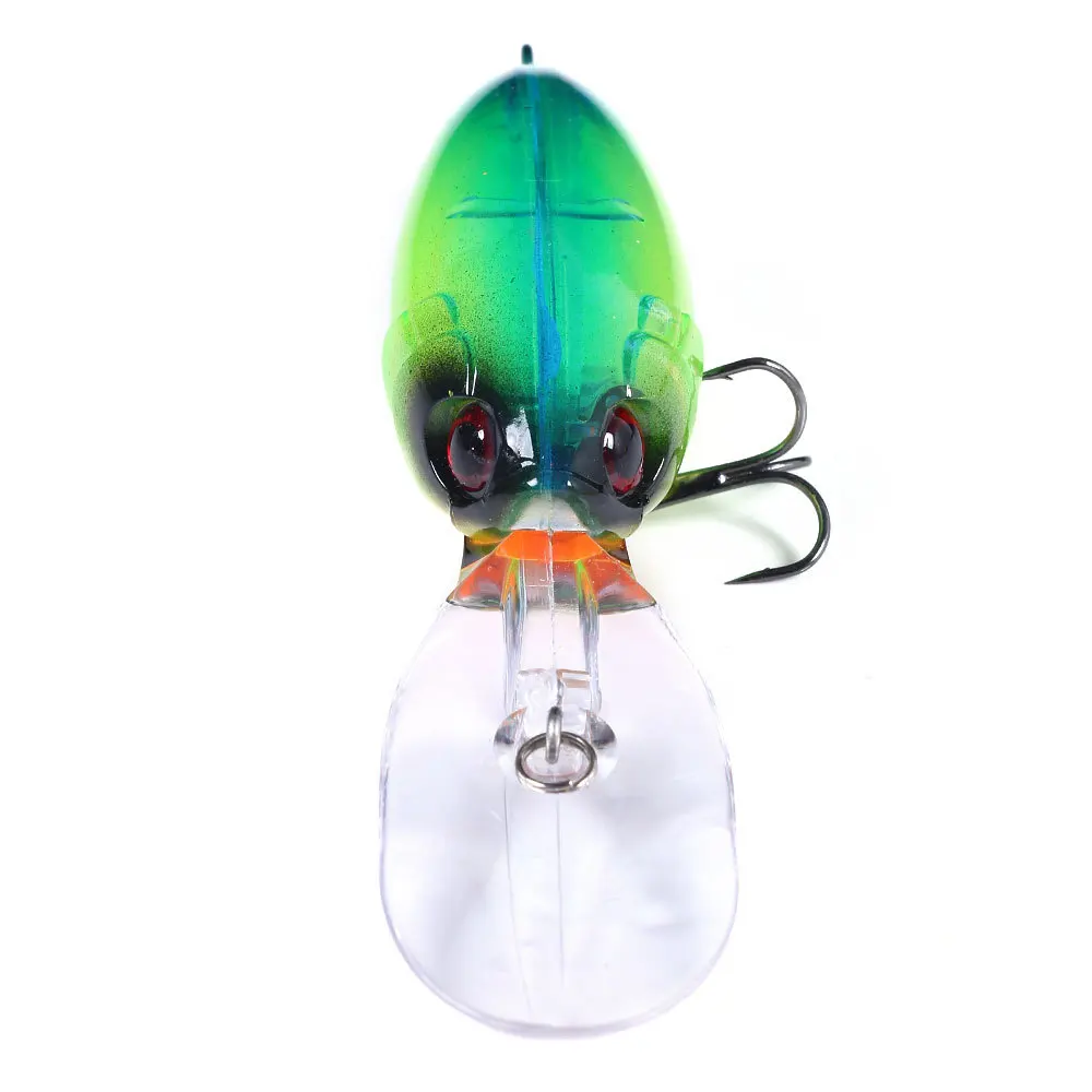 Wobbler crankbait rígido para lubina, anzuelo triple y láser - imagen 2