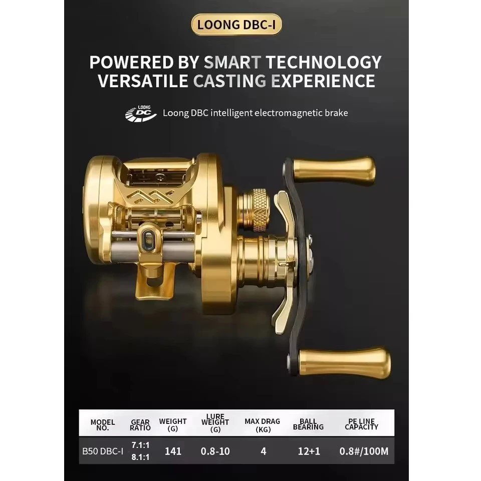 LOONGZE B50/51DBC-1 carrete ultraligero BFS electromagnético metálico