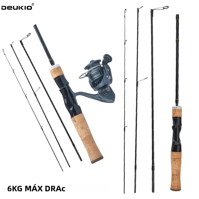 DEUKIO equipo de pesca spinning con carrete de carbono – agua dulce - imagen 2